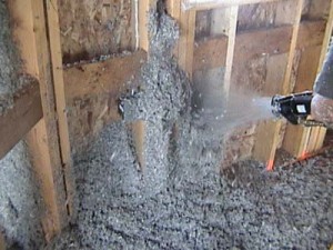 Cellulose insulation installation in San Antonio