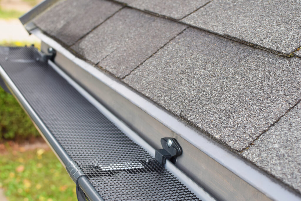 New gutter guards installed on a home in San Antonio